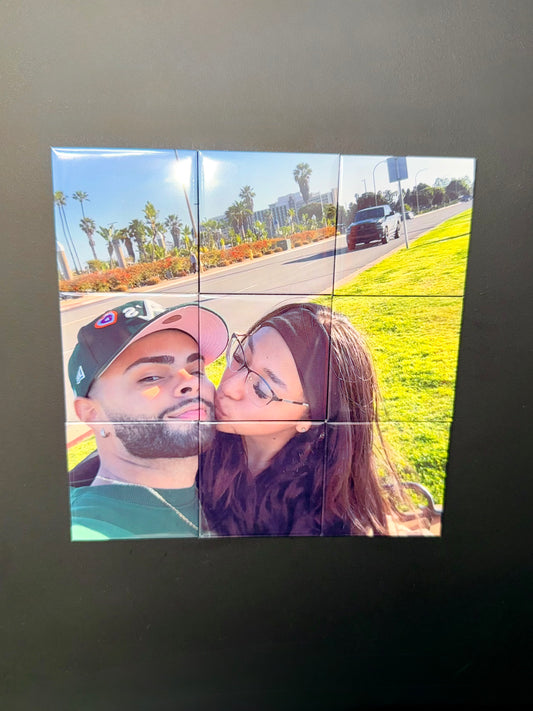 9 Piece Custom Photo Puzzle Magnet